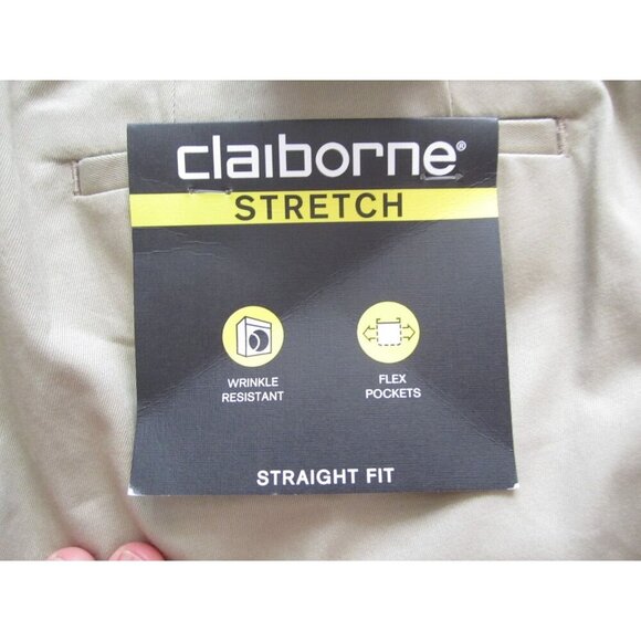 New Men Claiborne Stretch Wrinkle Resistant Straight Fit Pants Sz 32 x 30(MP305) - Picture 5 of 5
